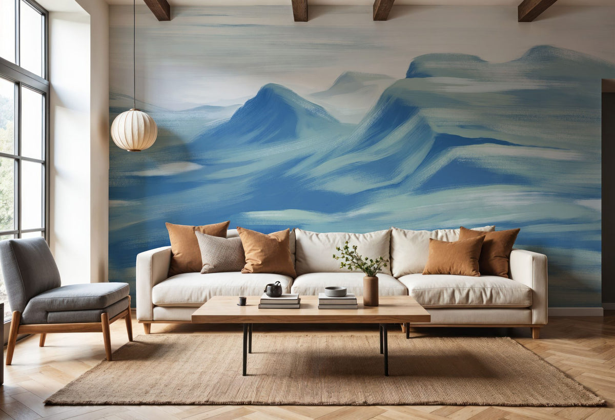 Oil Mountain, Blues Mural Wallpaper - room preview 03