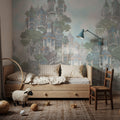 Treehouse Neighborhood Fade Mural Wallpaper - room preview 03