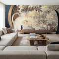 Golden Hydrangeas II White Mural Wallpaper - room preview 03