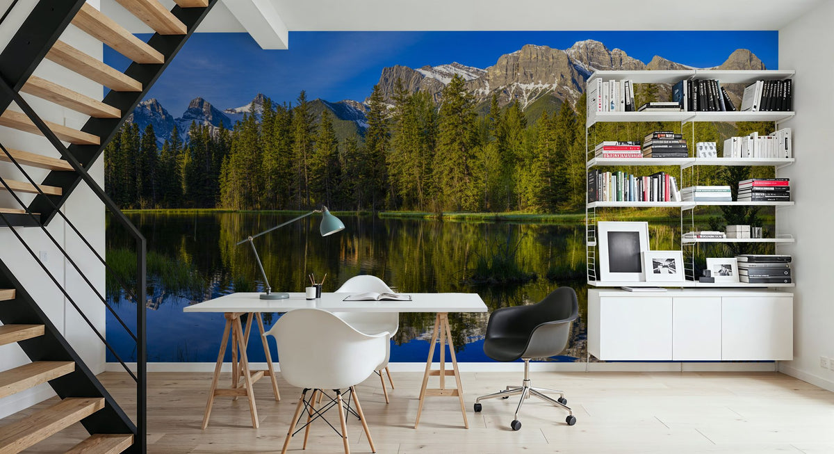Three Sisters Mountain Mural Wallpaper - room preview 03