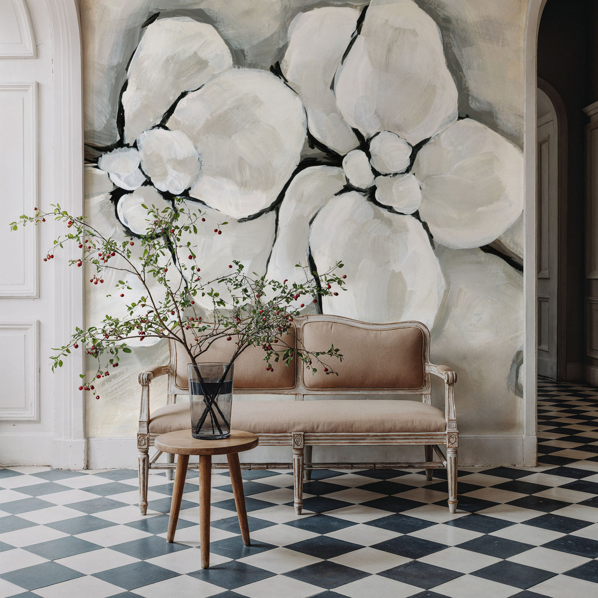 Heirloom Orchid Mural Wallpaper - room preview 03