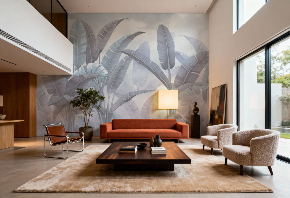 Banana Palms, Stone Mural Wallpaper - room preview 03