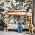 Monkeys with Birds, W&B Mural Wallpaper - room preview 03