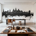 Trier Germany Skyline Black & White Mural Wallpaper - room preview 03