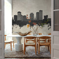 Columbia South Carolina Skyline Concrete Mural Wallpaper - room preview 03