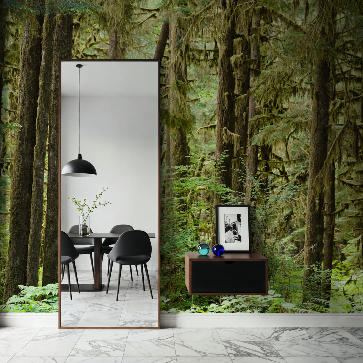 Bright Quinault Rainforest Mural Wallpaper - room preview 03