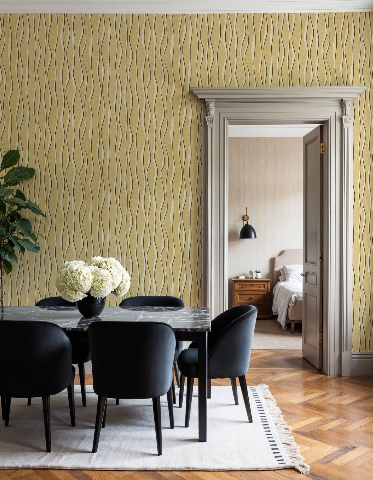 Swaying Lines, Hay Mural Wallpaper - room preview 03