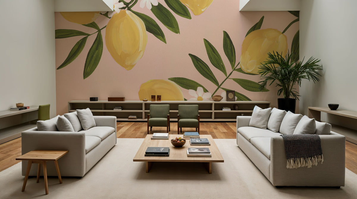Garden Lemons Mural Wallpaper - room preview 03