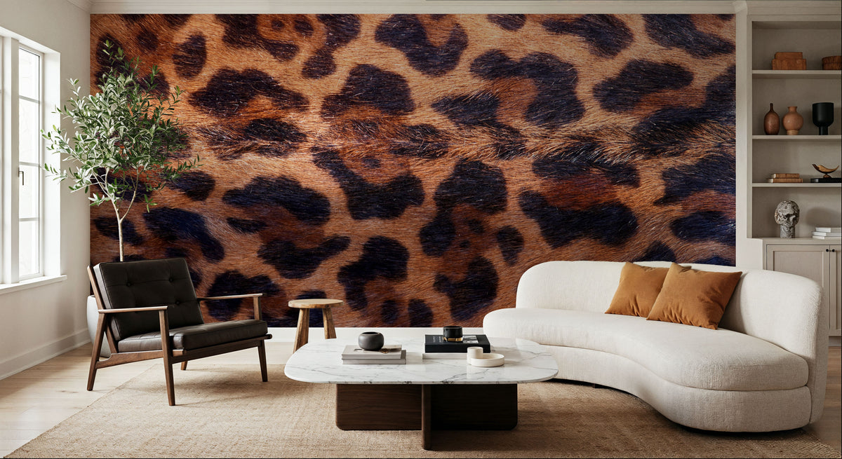 Jaguar Fur Texture Mural Wallpaper - room preview 03