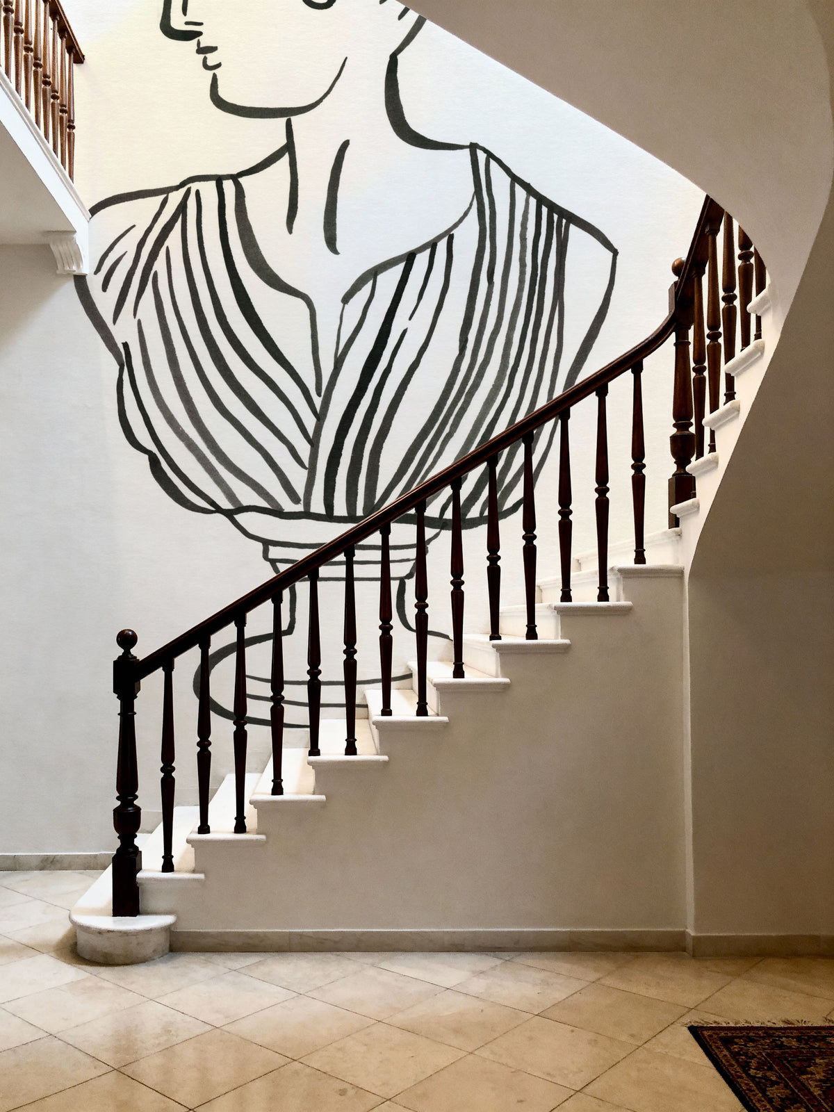 Roman Bust II Mural Wallpaper - room preview 03