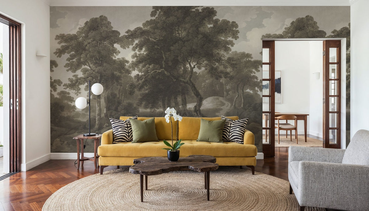 Historic Lands, Khaki Mural Wallpaper - room preview 04
