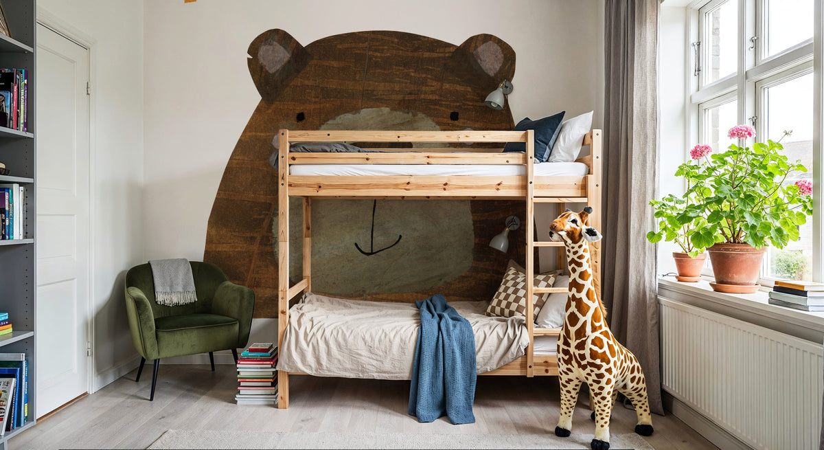 Hey There Honey Bear Mural Wallpaper - room preview 03