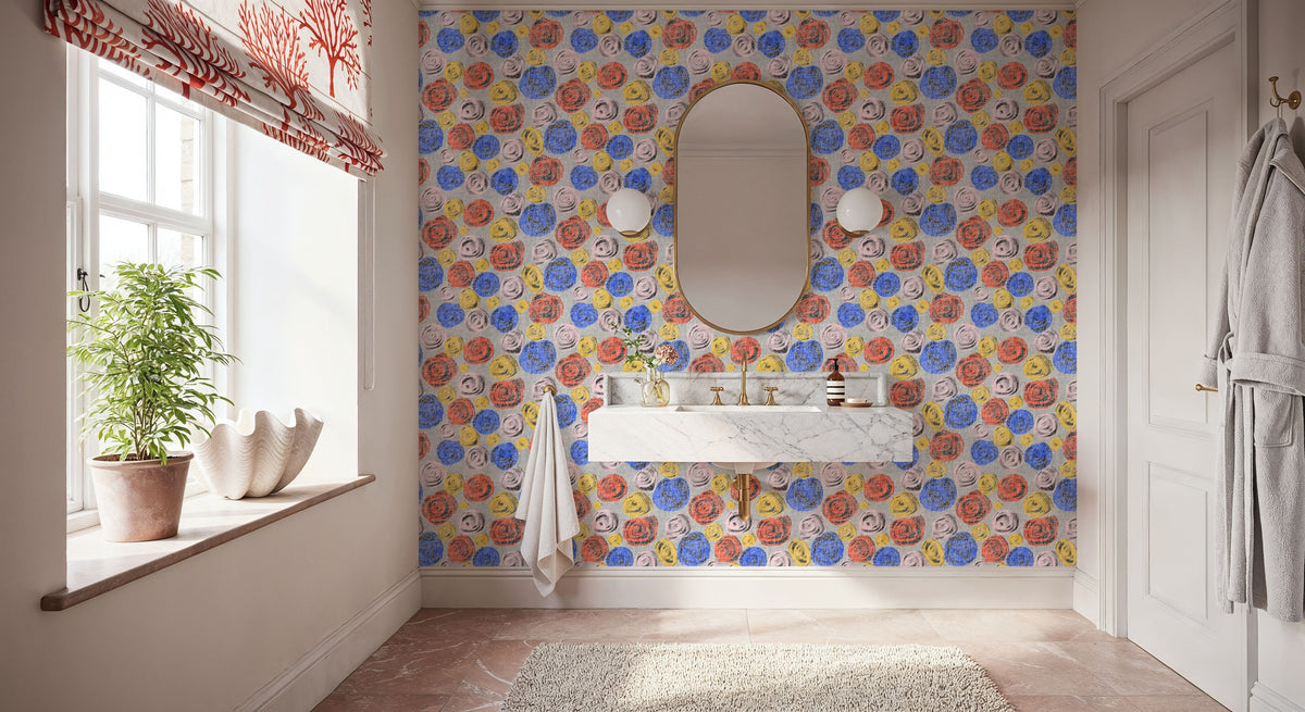 Rose Buns Mural Wallpaper - room preview 03