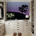 Limber Pine BW Mural Wallpaper - Blue Tone - room preview 03
