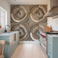 The Center I Abstract Dark Mural Wallpaper - room preview 03