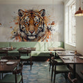 Tiger - Watercolor Predators Series Mural Wallpaper - room preview 03