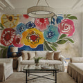 Geo Blooms Mural Wallpaper - room preview 03