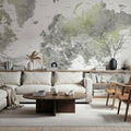 World Map Cities - Hollace Mural Wallpaper - room preview 03