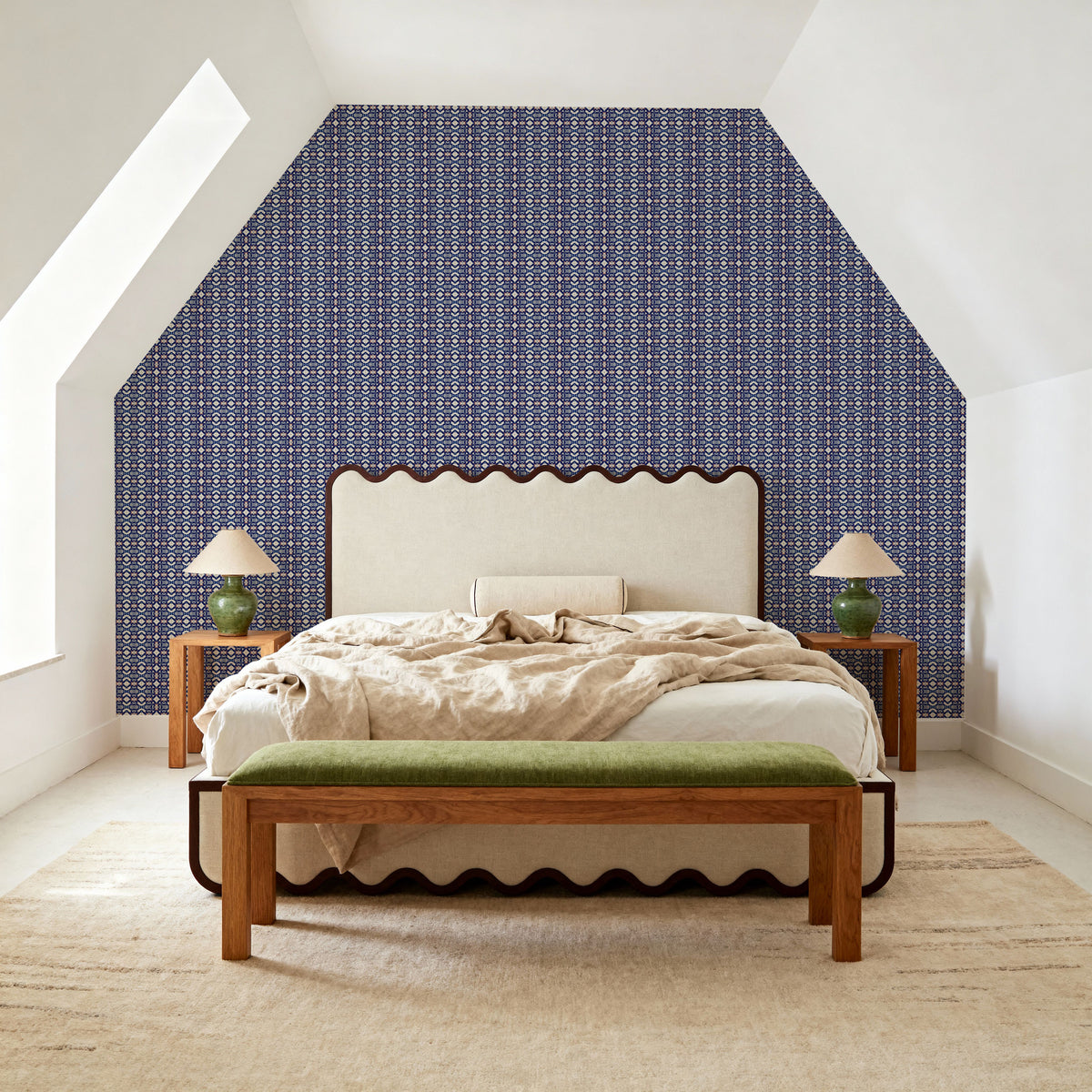 Nara Flames and Flowers Pink Mural Wallpaper - room preview 03