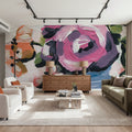 Painterly Florals in Vase II Mural Wallpaper - room preview 03