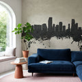 Miami Florida Skyline Concrete Mural Wallpaper - room preview 03