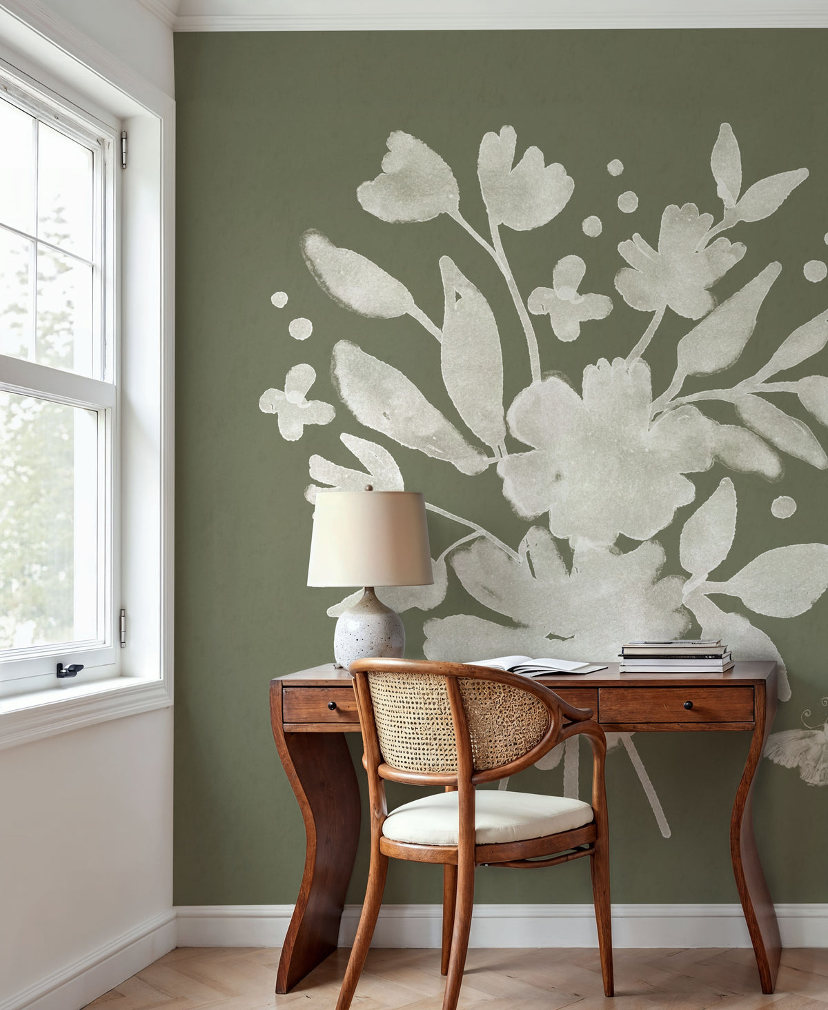 Full Bloom IX Mural Wallpaper - room preview 03