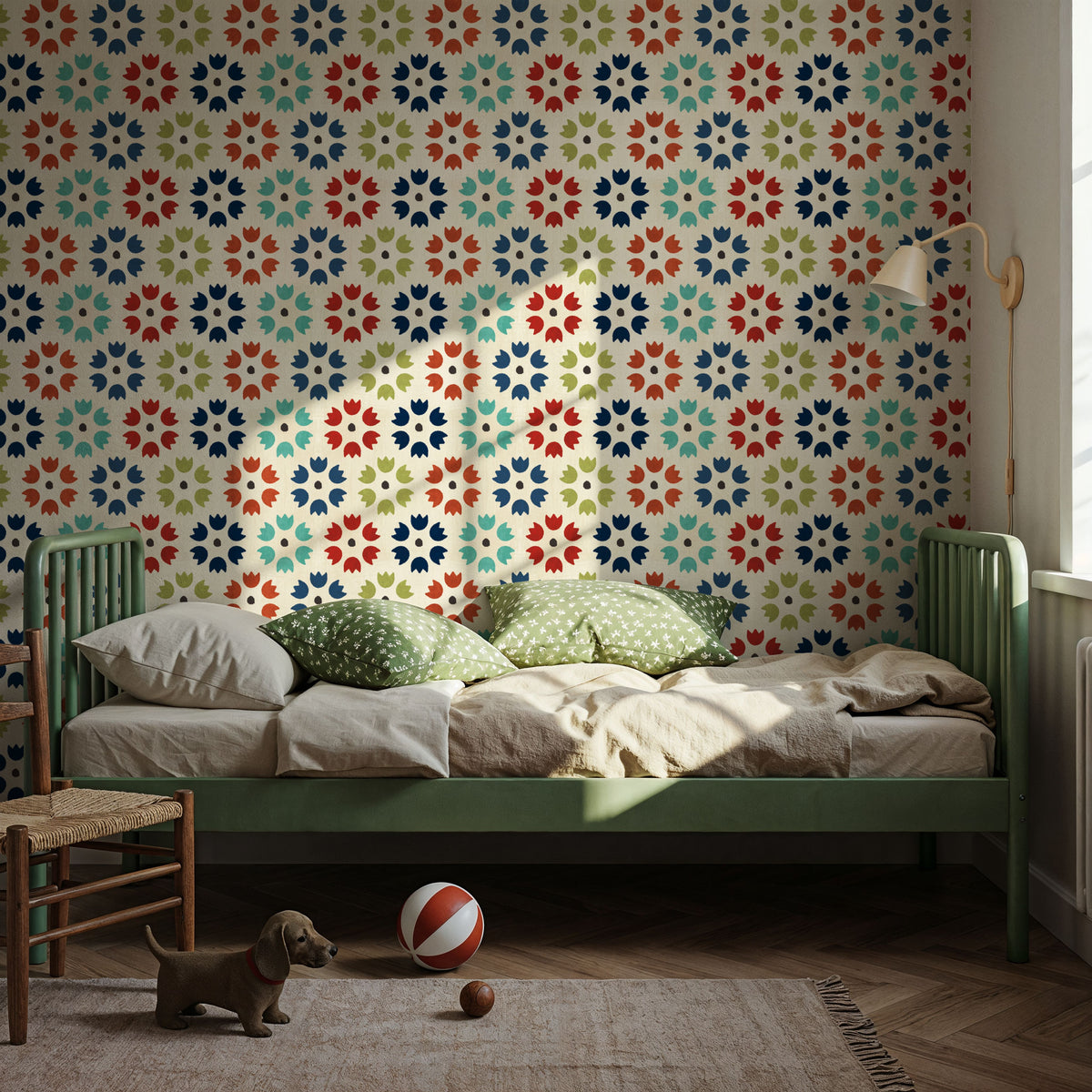 La Vida Flowers Mix Mural Wallpaper - room preview 03