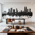 Mumbai Skyline India Bombay Black & White Mural Wallpaper - room preview 03