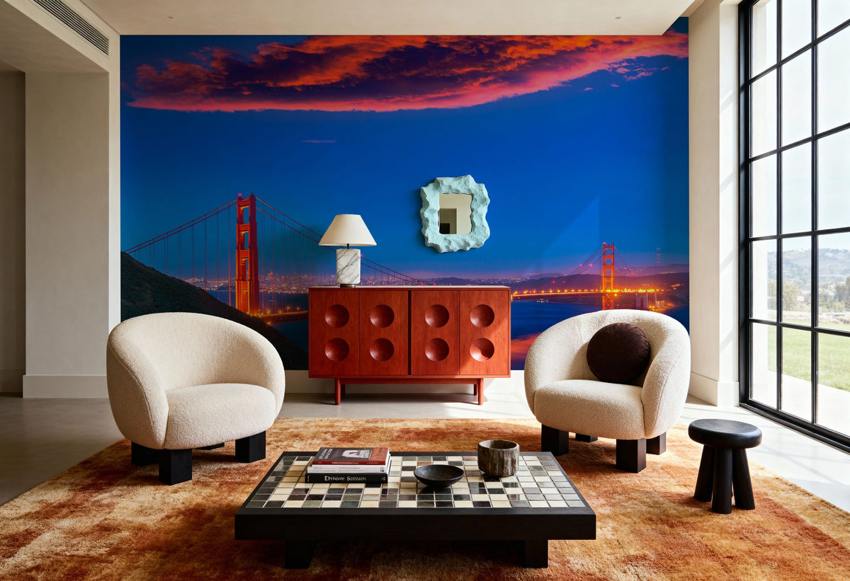 Golden Gate Sunset I Mural Wallpaper - room preview 03