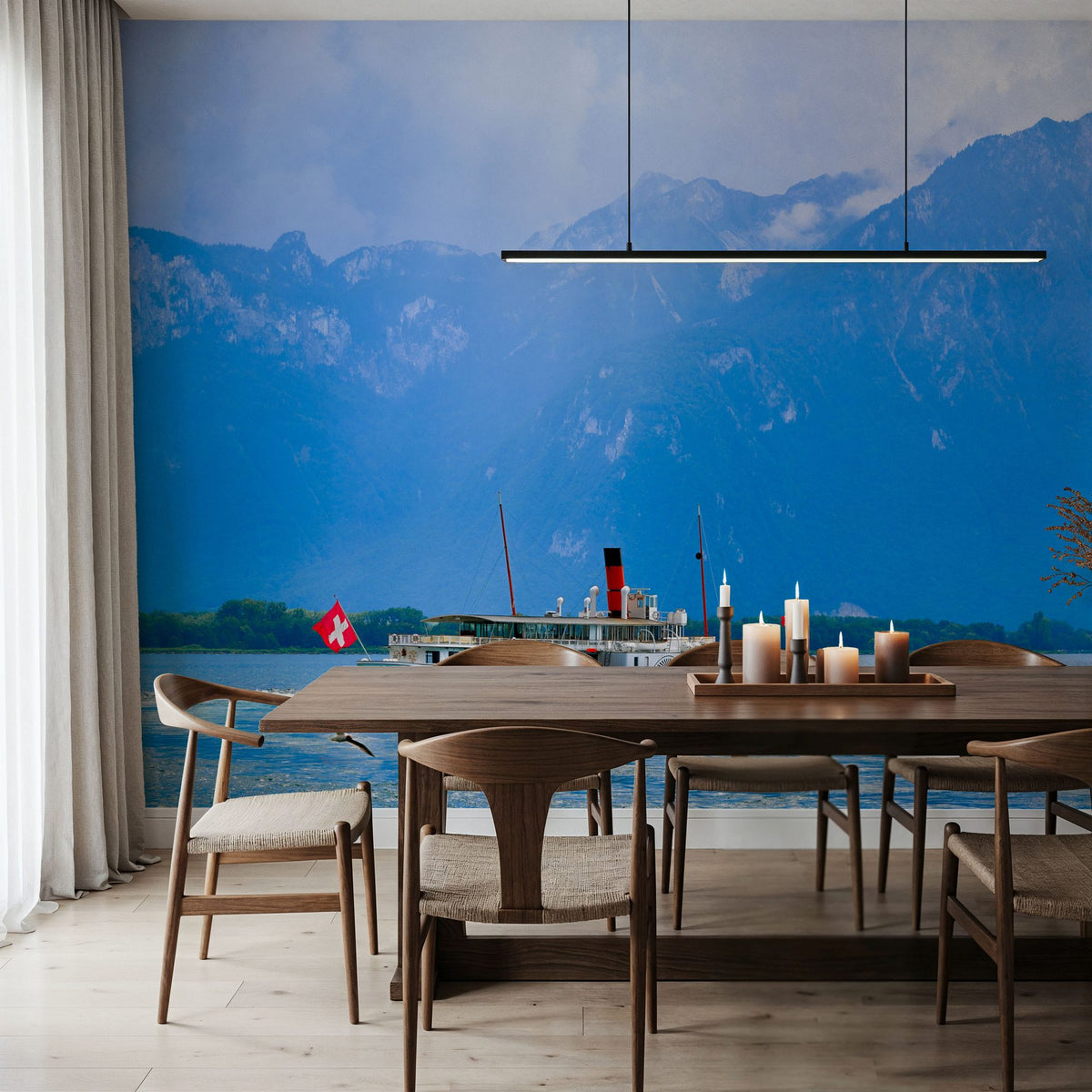 Lake Geneva Mural Wallpaper - room preview 03