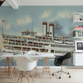 Greetings From Belle Island Mural Wallpaper - room preview 03