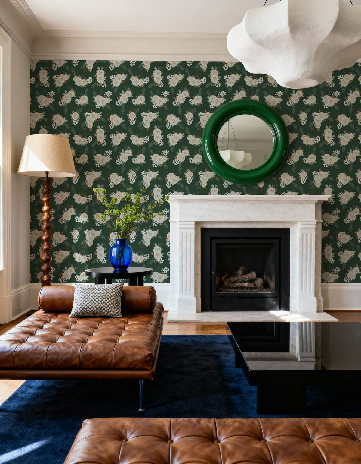 Winter Roses Mural Wallpaper - room preview 03