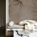 Transcendent Peony, Beige Mural Wallpaper - room preview 03