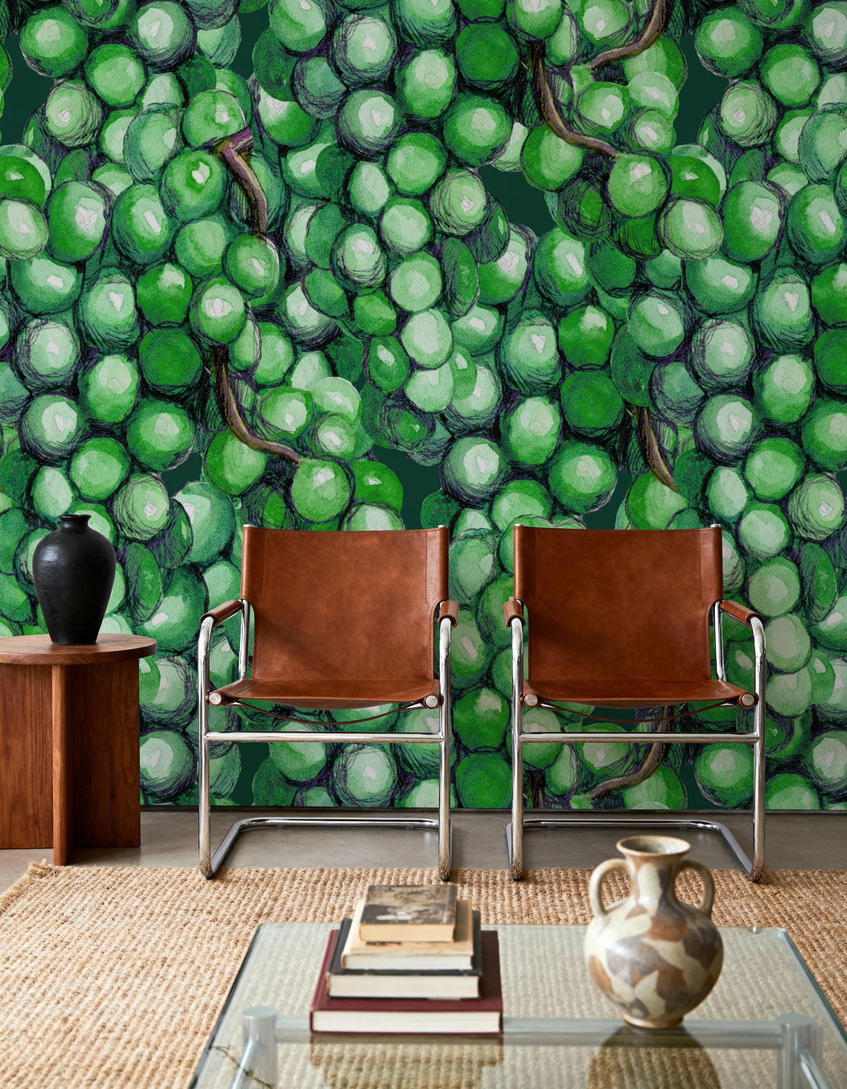 Vintage Grapes Mural Wallpaper - room preview 03