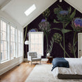 Artichoke Blooms, Midnight Mural Wallpaper - room preview 03