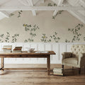 Rambling Rose, Mustard on Cream Mural Wallpaper - room preview 03