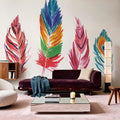 Rainbow Feathers IV Mural Wallpaper - room preview 03