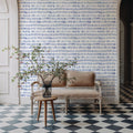 White Fish Lines Mural Wallpaper - room preview 03