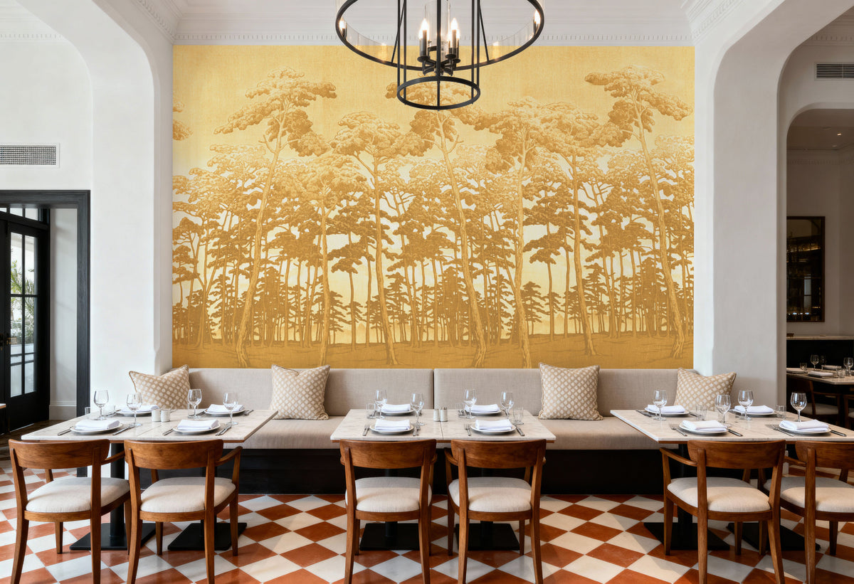 Tranquil Pinescape, Sunflower Mural Wallpaper - room preview 03