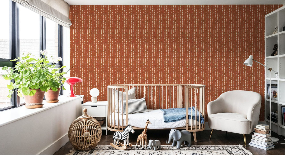 Woodland Drops Brown Mural Wallpaper - room preview 03