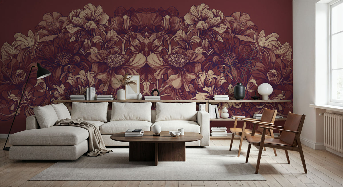 Scandi Flower VI Mural Wallpaper - room preview 03