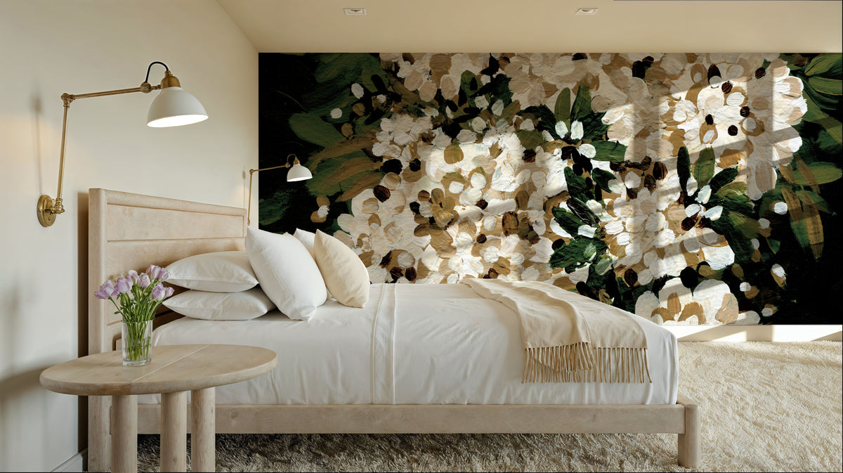 Moody Florals Mural Wallpaper - room preview 03