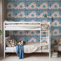 The Key to the Forest, Blue Mural Wallpaper - room preview 03