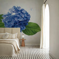 Bright Blue Hydrangea Mural Wallpaper - room preview 03