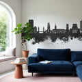Duisburg Germany Skyline Black & White Mural Wallpaper - room preview 03