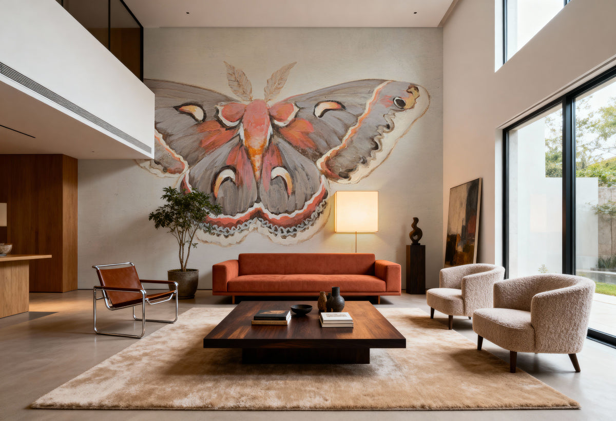 Forest Moth I Mural Wallpaper - room preview 03