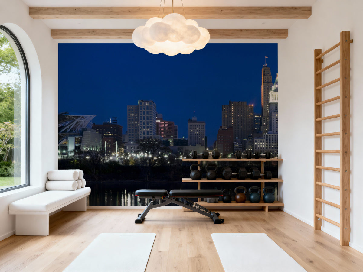 Luminous Skyline Mural Wallpaper - room preview 03