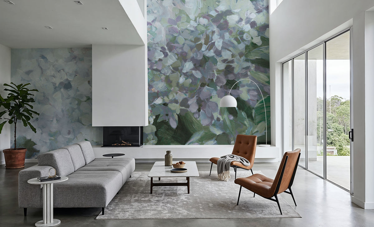 Subtle Shifts Hydrangea Mural Wallpaper - room preview 03