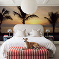Sunset Palms Mural Wallpaper - room preview 03