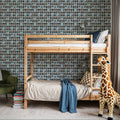 Harlequin Kittens, Baby Blue Mural Wallpaper - room preview 03